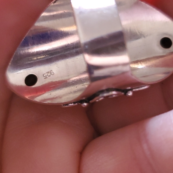 New Triplet Opal & Peridot 925 Silver Statement Ring. - Picture 12 of 12